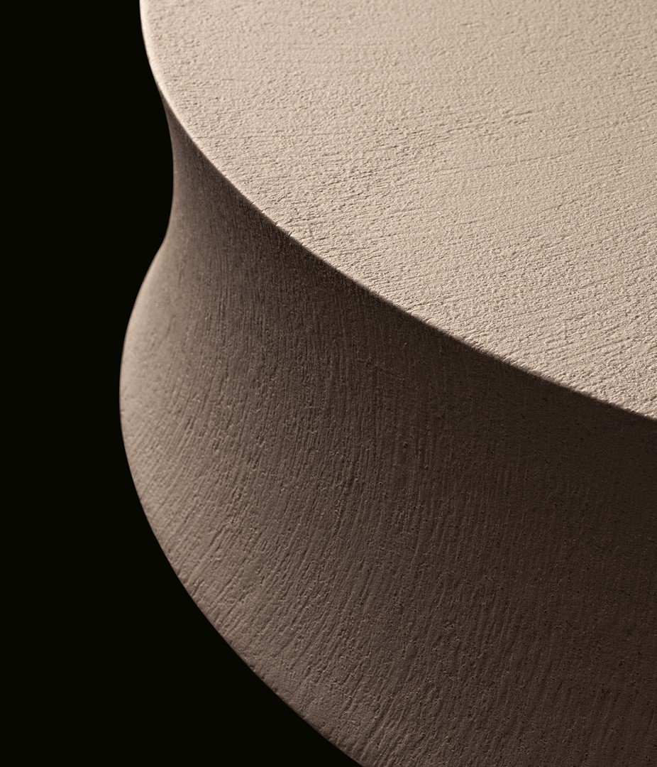 Close up of the Soori coffee table in stone arena.
